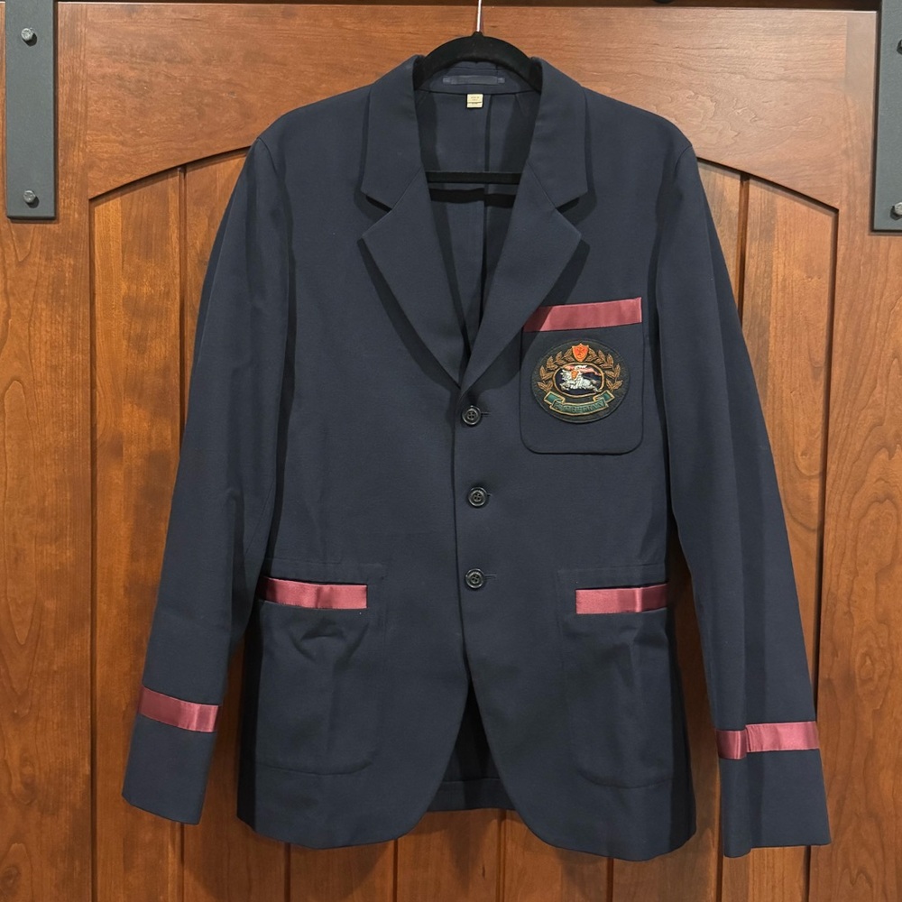 RARE Men’s Burberry Beaded Logo Blazer